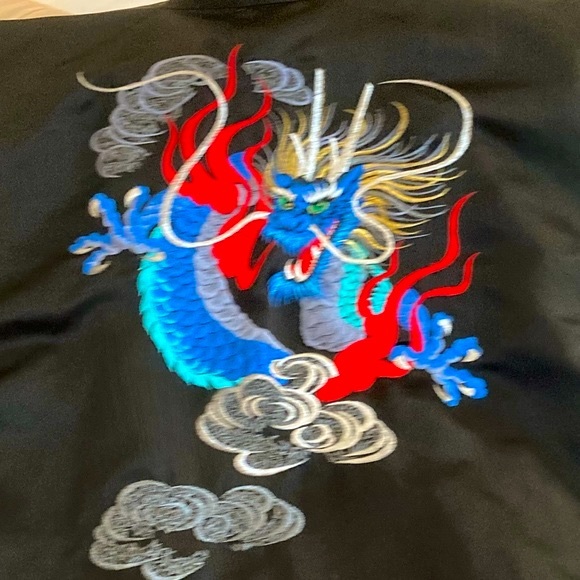 Embroidered “Japanese Dragon” Kimono Robe - Vintage - Picture 10 of 13